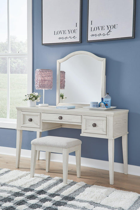 Robbinsdale Mirrored Vanity with Bench image