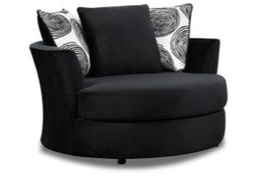 CONTEMPORARY BARREL ACCENT CHAIR